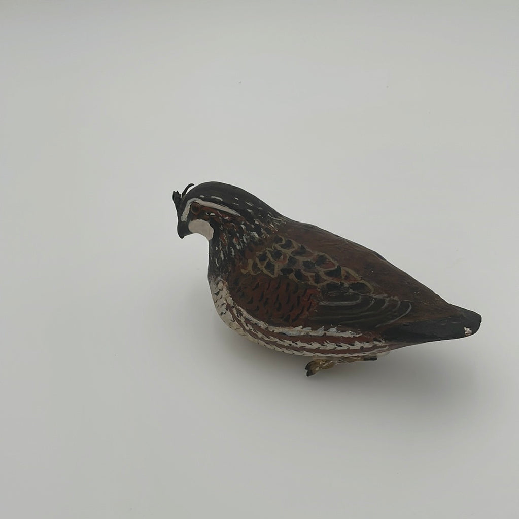 Handmade plaster quail