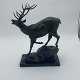 Antique elk or stag bronze