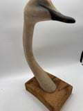 carved swan head