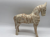 Handcarved white horse