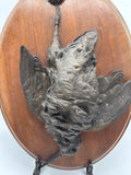 Bronze woodcock on wood plaque