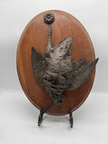 Bronze woodcock on wood plaque