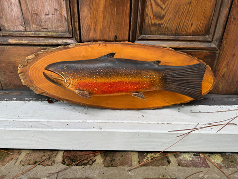 rainbow trout carved