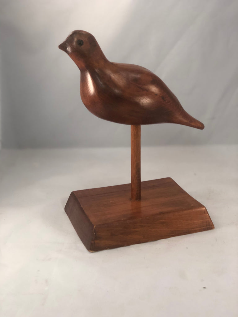 Hand carved quail