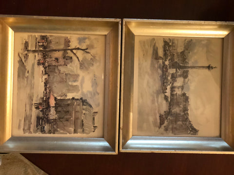 Pair of hand colored lithographs by HWagner